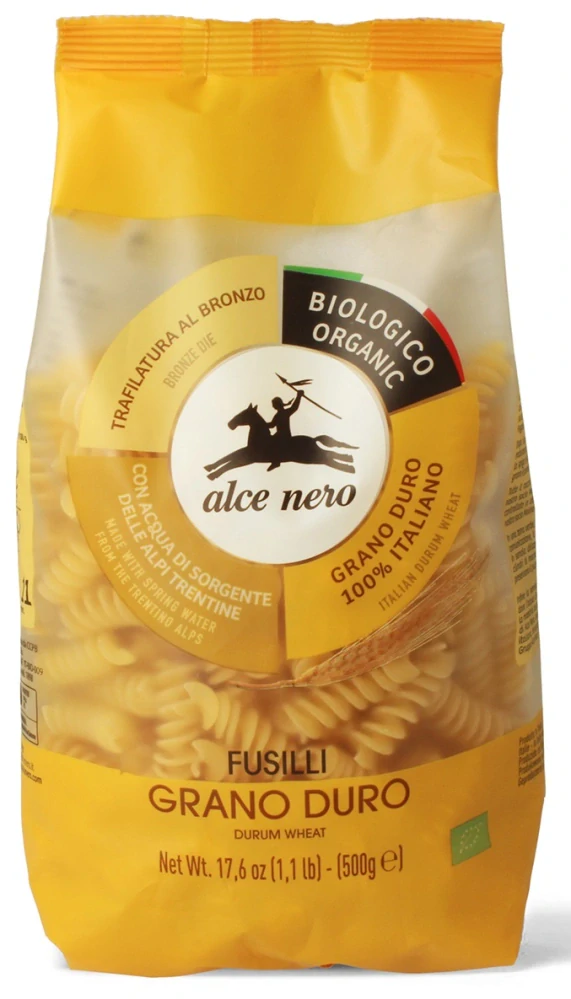 CESTOVINY (SEMOLINA) FUSILLI BIO 500g - ALCE NERO
