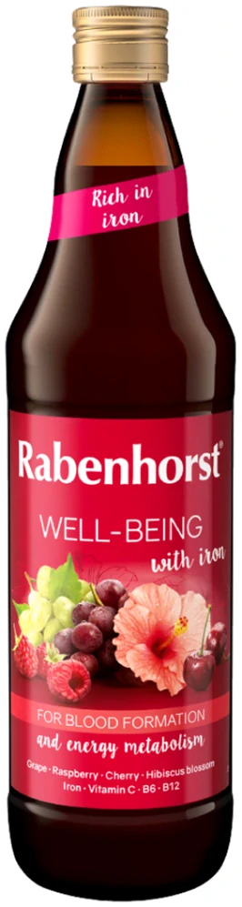 VIACOVOCNÝ NFC DŽÚS S ŽELEZOM A VITAMÍNMI C, B6, B12 750ml - RABENHORST
