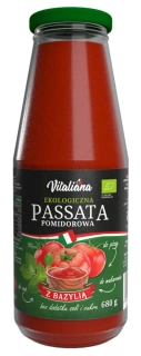 RAJČINOVÁ PASSATA S BAZALKOU BIO 680 g - VITALIANA